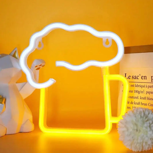 LED Beer Neon Light Sign: Illuminate Your Space with Fun and Vibrant Decor!