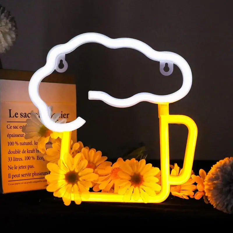 LED Beer Neon Light Sign: Illuminate Your Space with Fun and Vibrant Decor!